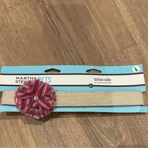 Martha Stewart Pets Fashion Collar with Pink Flower L